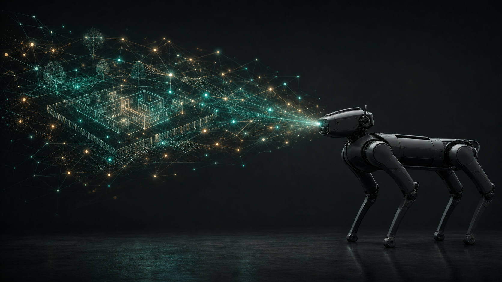 Der Roboterhund projiziert ein Weltmodell des Hauses — die Seele ist Software