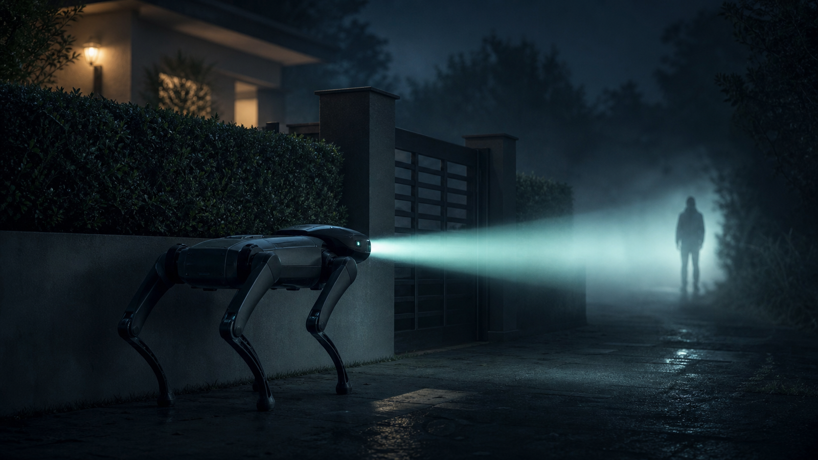 RoboDog zeigt Präsenz an der Grundstücksgrenze